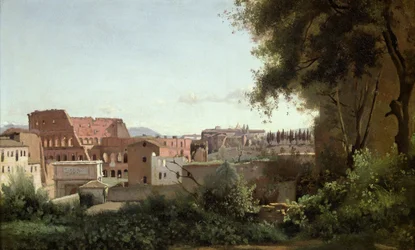 Uitzicht op het Colosseum vanuit de Farnese Tuinen, 1826